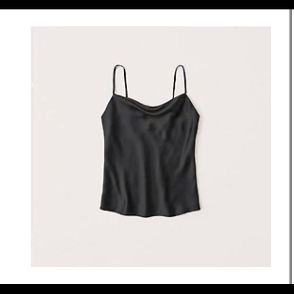 Abercrombie Cowlneck Silky Black Cami